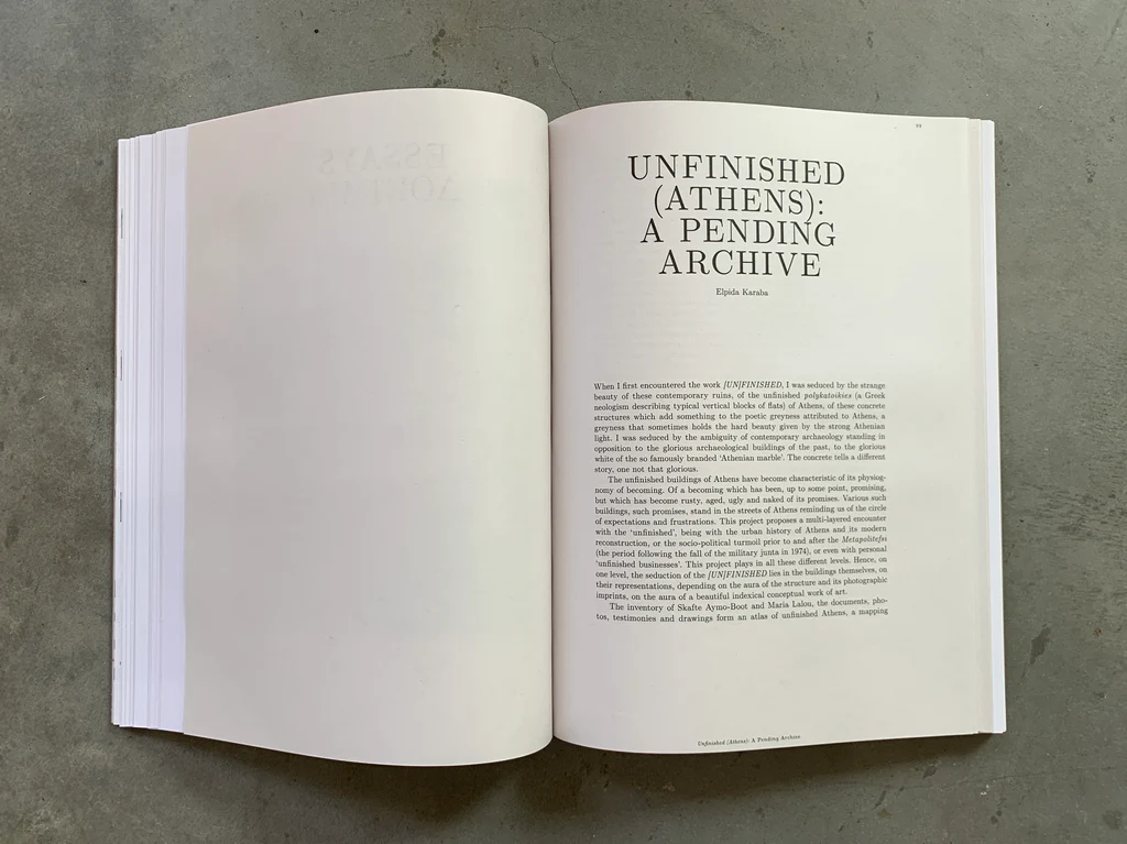 [UN]FINISHED Atlas of Athens’ Incomplete Buildings – A Story of Hidden Antimonuments