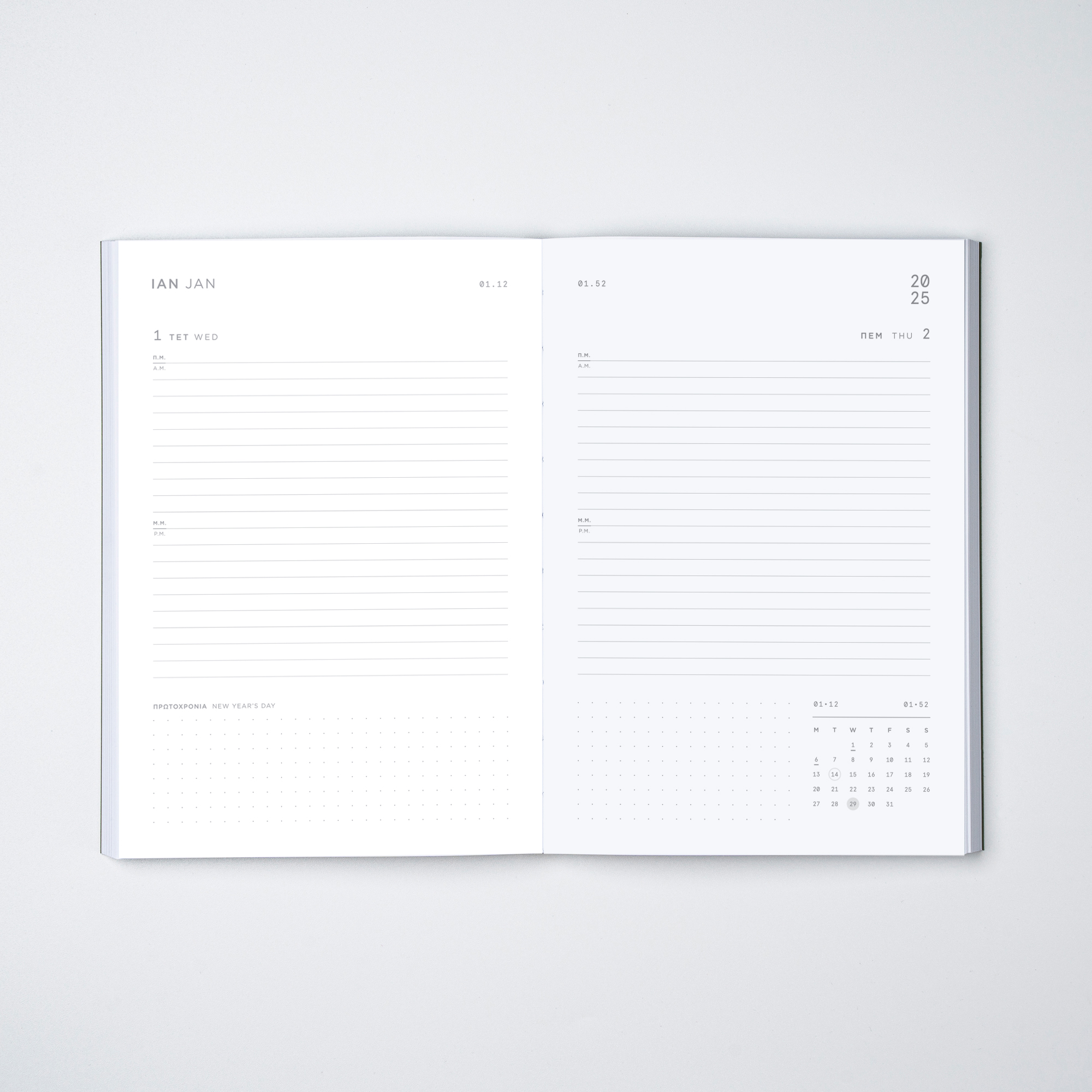 Daily Planner 2025 – Matrix Beige