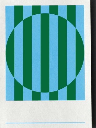 Hanji Book Stripe A5 Plain Water Green