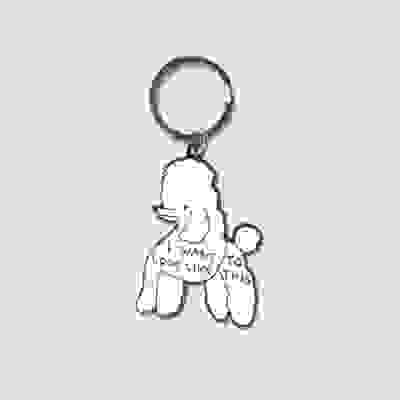 David Shrigley I Want To Look Like This Keyring