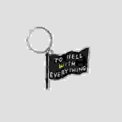 David Shrigley To Hell With Everything Keyring