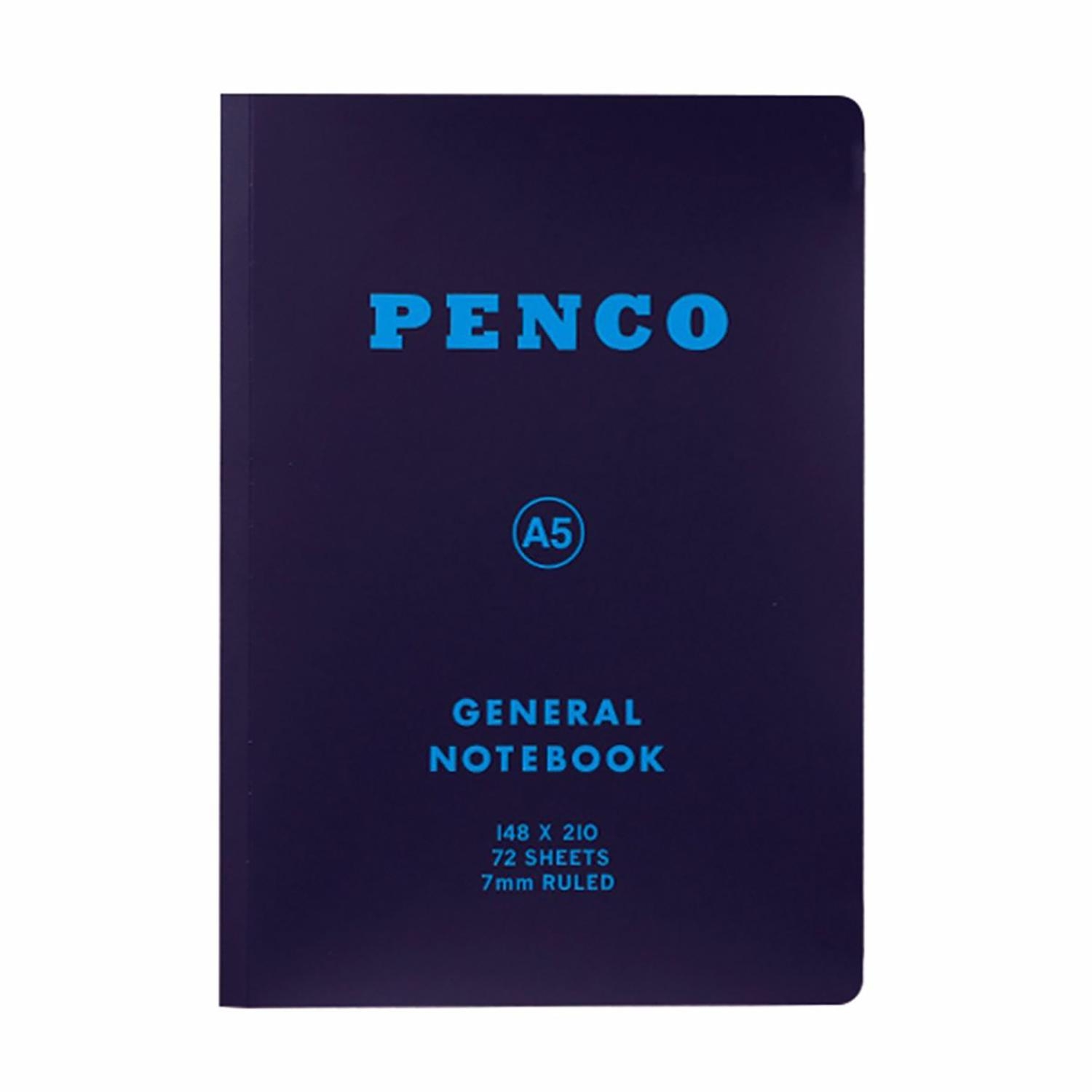 Penco Soft PP Notebook A5 Ruled Navy