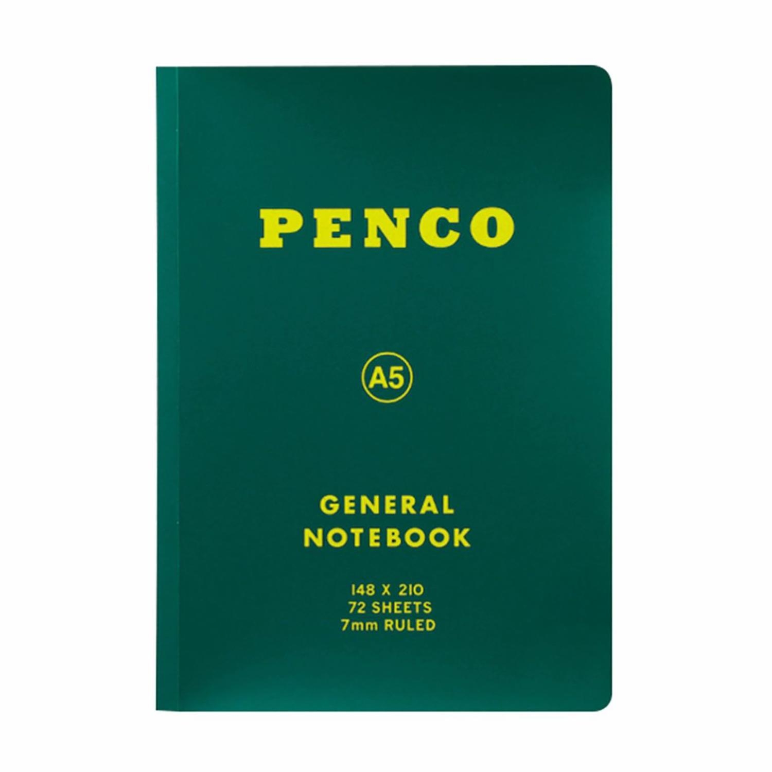 Penco Soft PP Notebook A5 Ruled Green