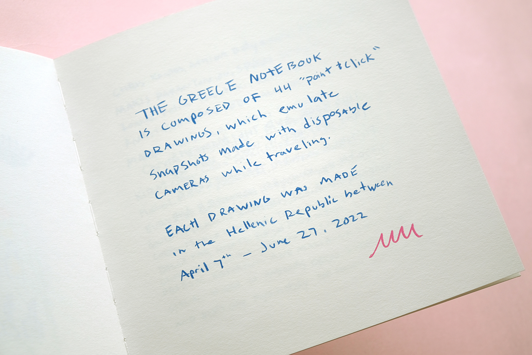 Michael McGregor: The Greece Notebook Signed