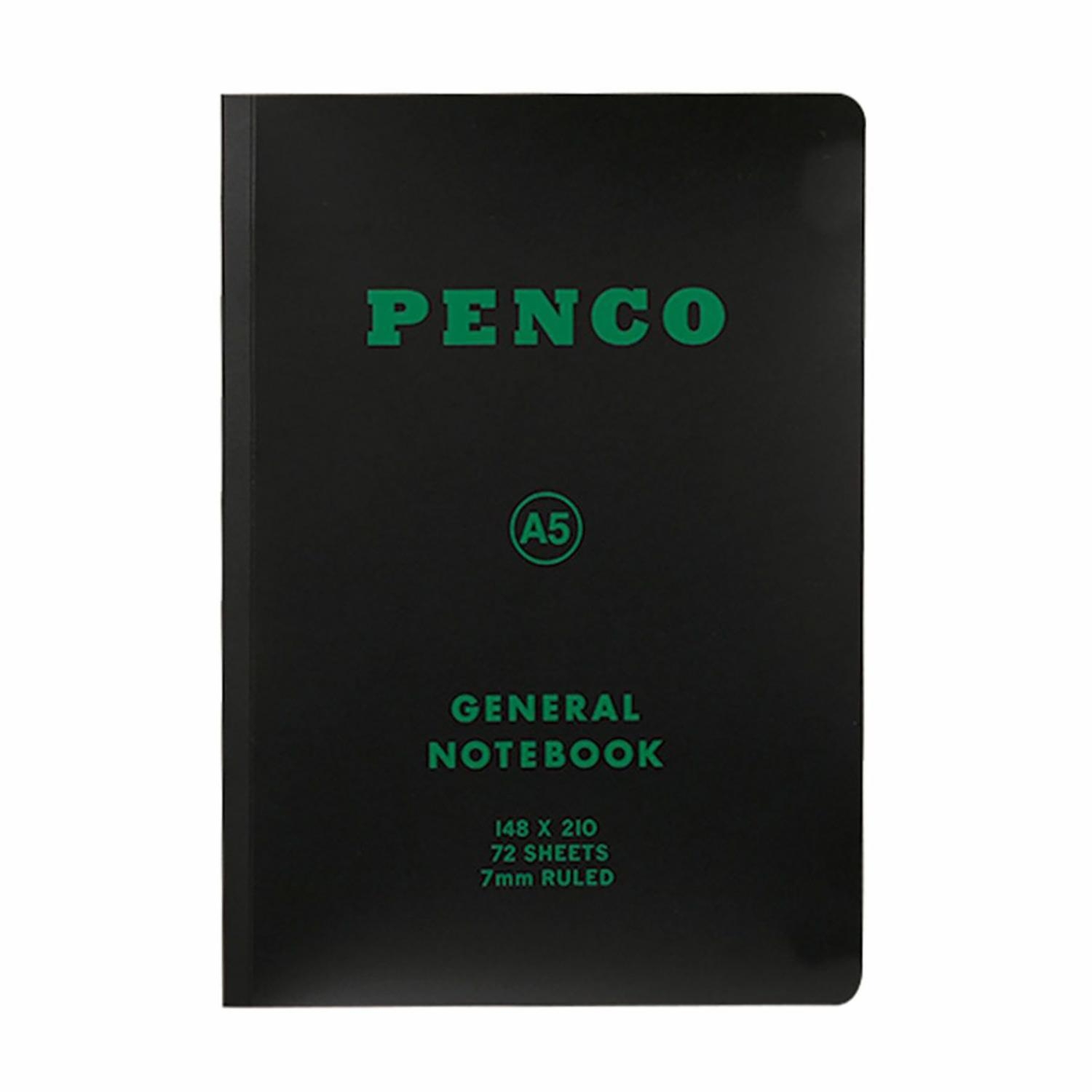Penco Soft PP Notebook A5 Ruled Black