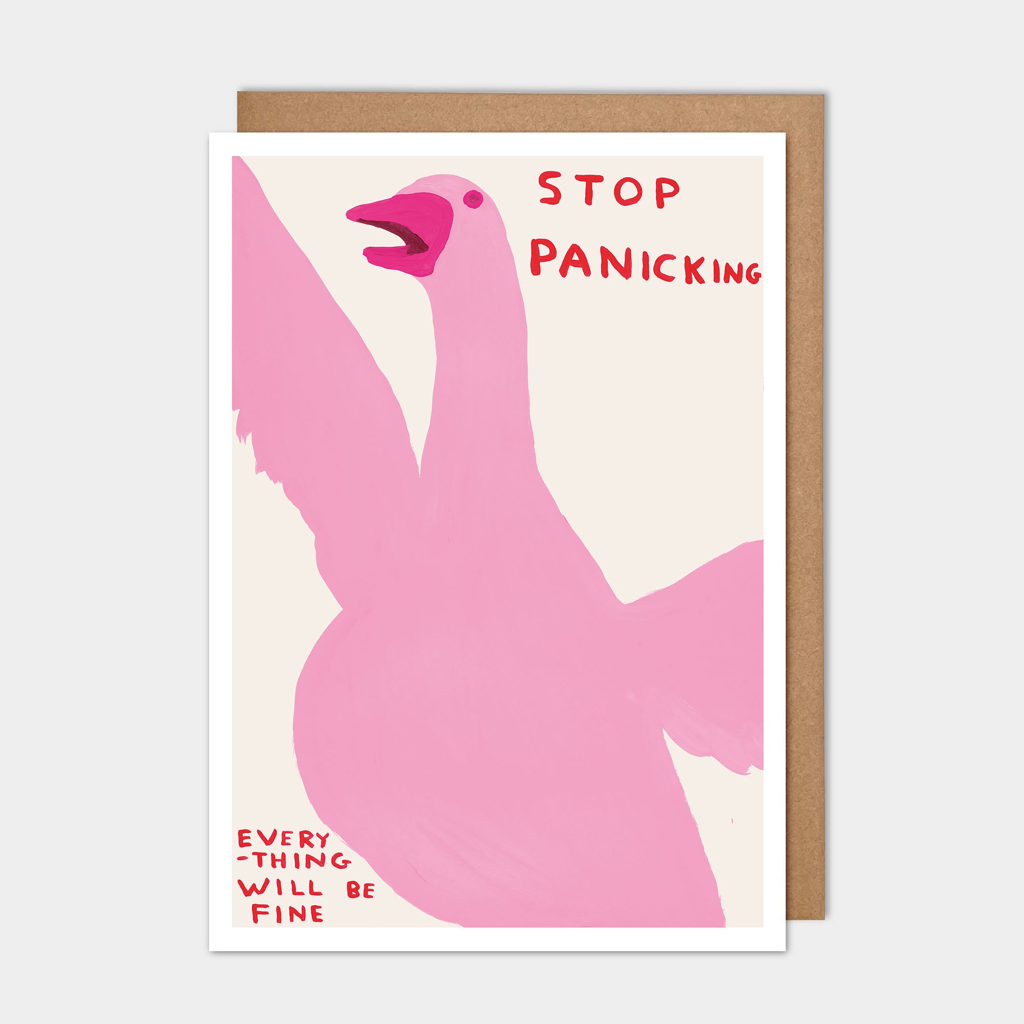 David Shrigley: “Stop Panicking” Greeting Card