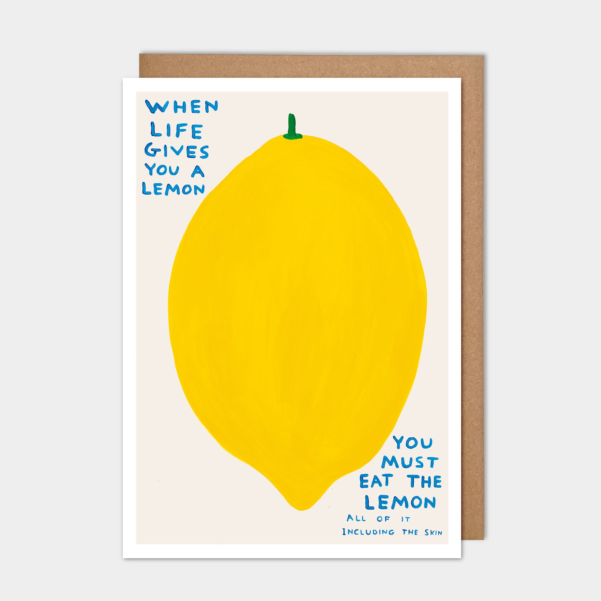 David Shrigley: “When Life Gives You A Lemon” Greeting Card