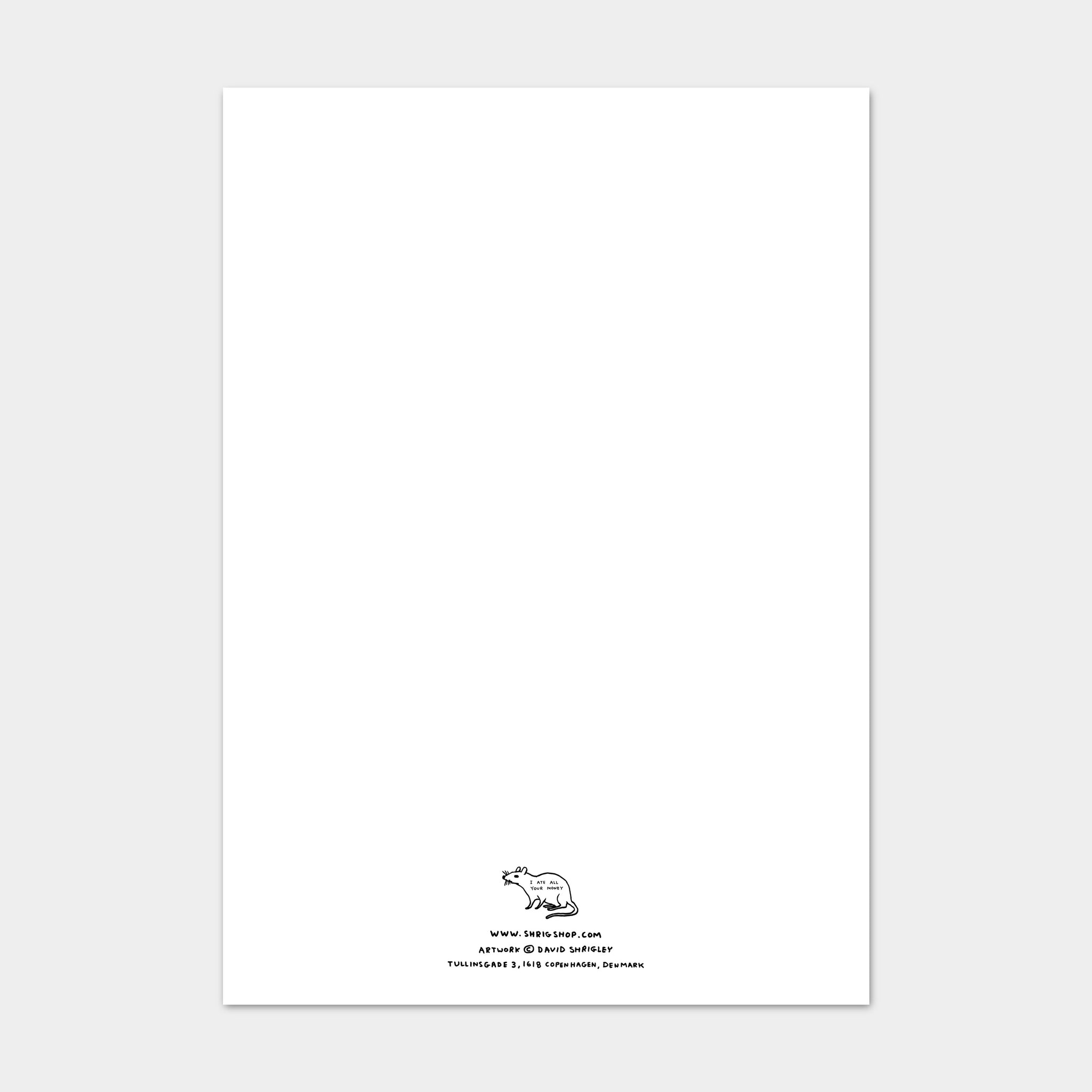 David Shrigley: “Stop Panicking” Greeting Card