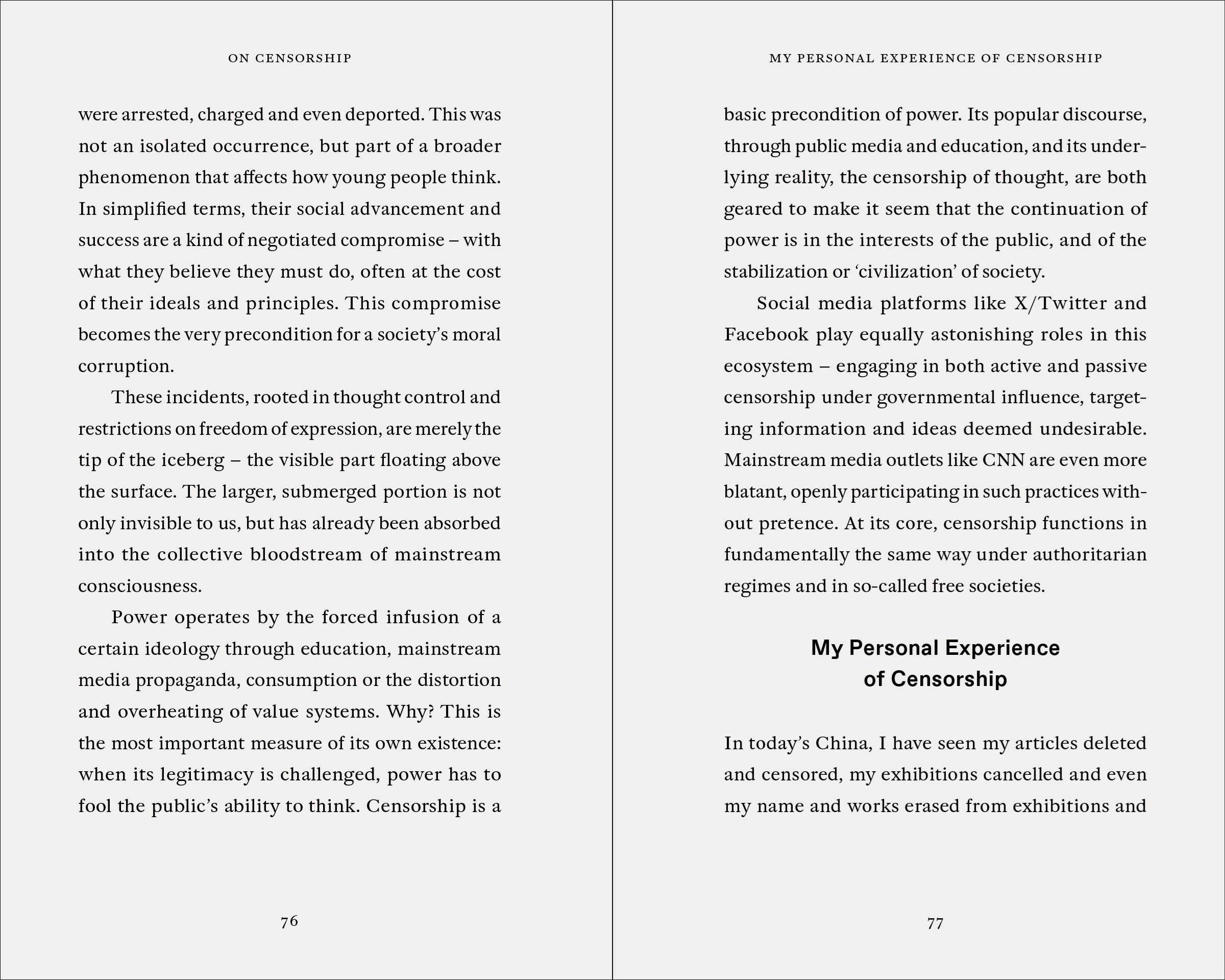 Ai Weiwei: On Censorship