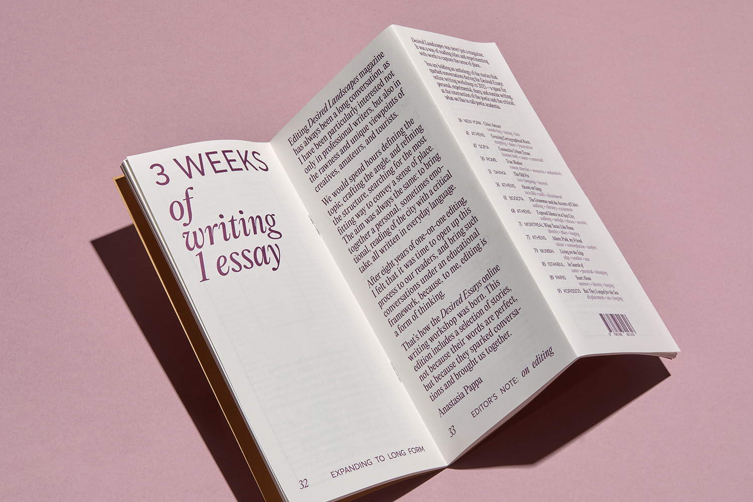 Desired Essays Journal #1