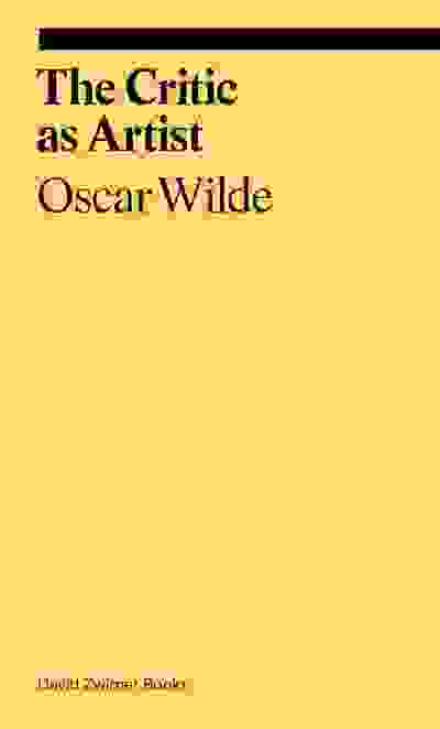 The Critic as Artist