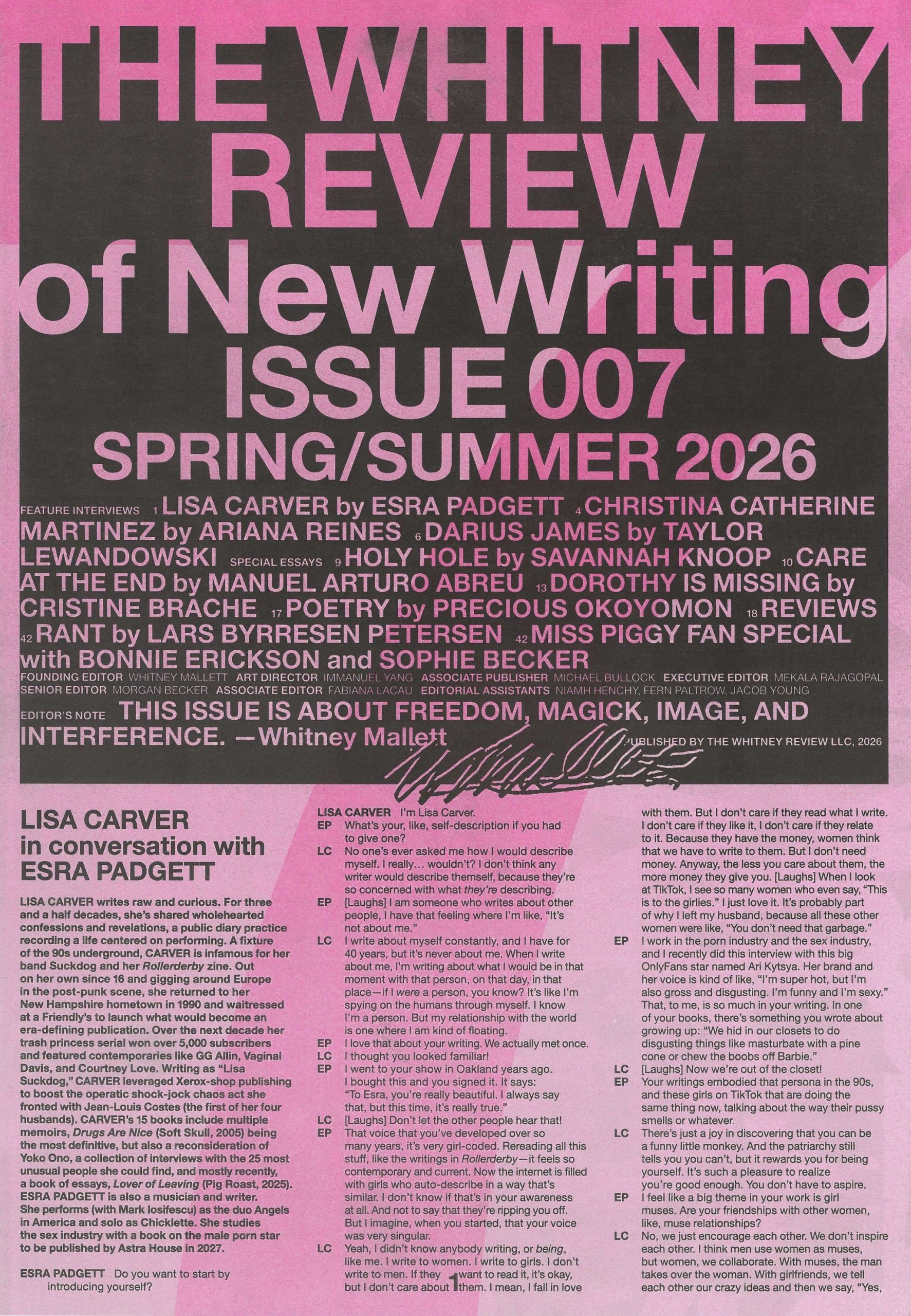 The Whitney Review #7